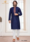 Navy Blue Colour Outluk vol 28 Stylish Fancy Designer Party And Function Wear Art Silk Kurta Churidar Pajama Redymade Collection 28001